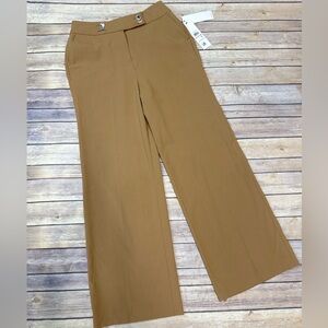 Calvin Klein Women's Whitney Button Front Wide Leg Camel 10P